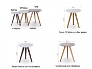 Conjunto Mesa Ninho de Canto Lateral Ammo Mobili Bia Mia Lia